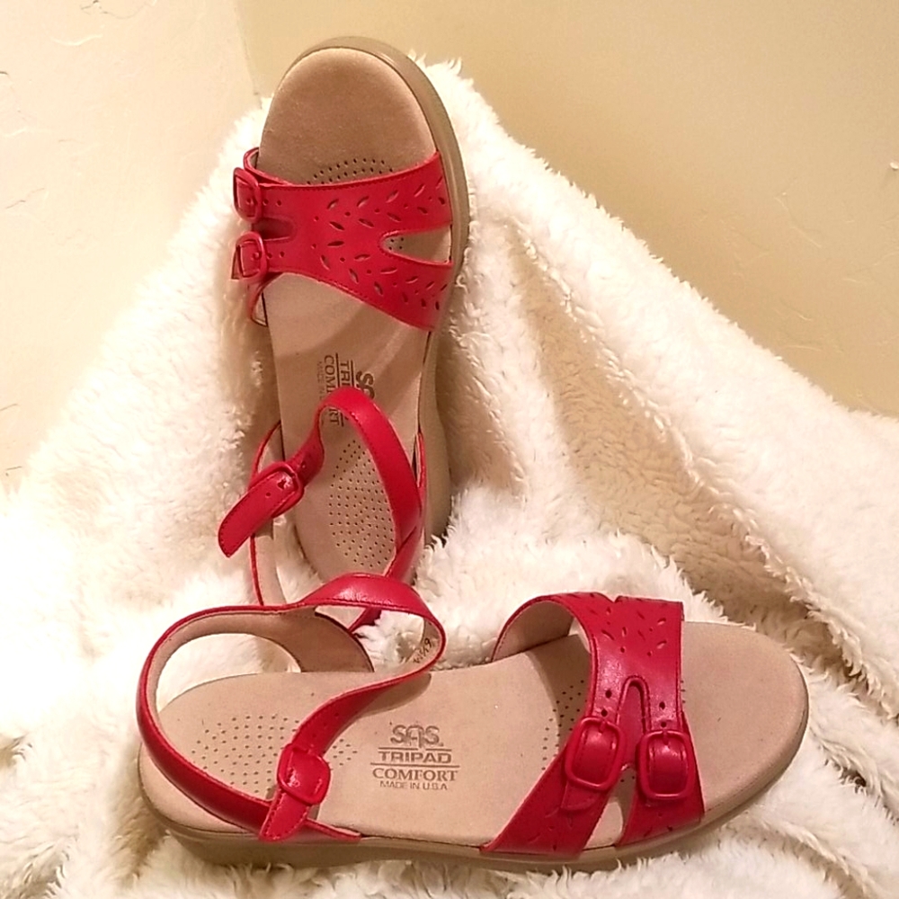 Red SAS tripad comfort sandals